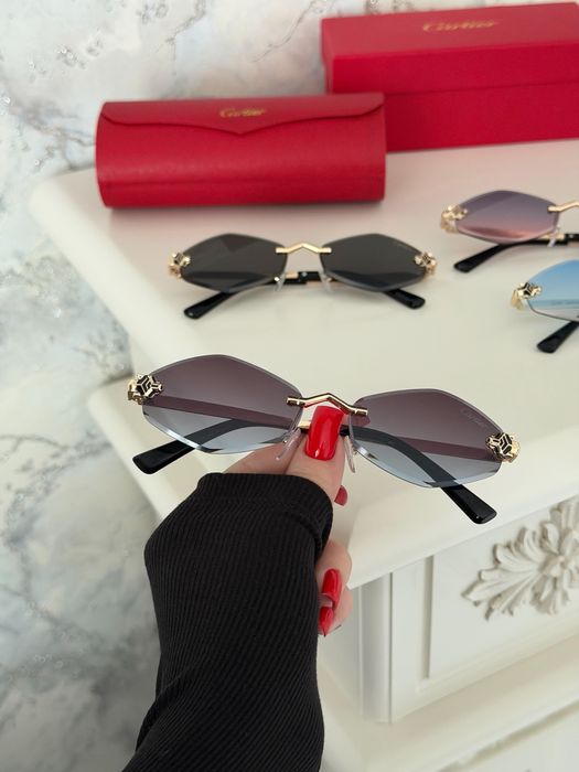 Солнцезащитные очки cartier полный комплект ромб