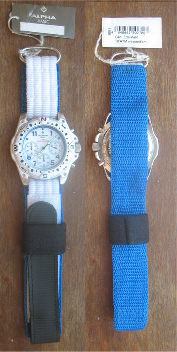 Relógio Estilo Diver - Alpha - Basic - Cronógrafo - Branco (Movimento Seiko)