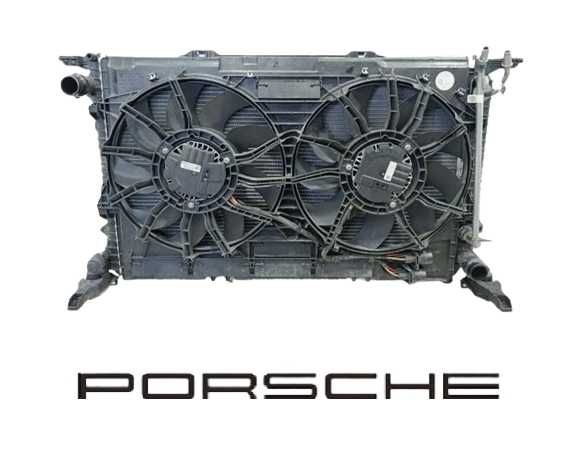 Chlodnice + Wentylator KPL Oryginalne Porsche Macan 18- 24 Kazda Wersja GWARANCJA 95B121003B , 95B121003C , 95B121251A