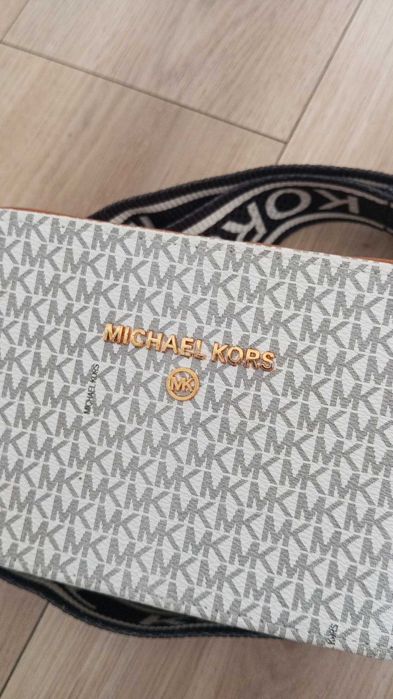 Torebka Michael Kors monogram brązowa beżowa logowana