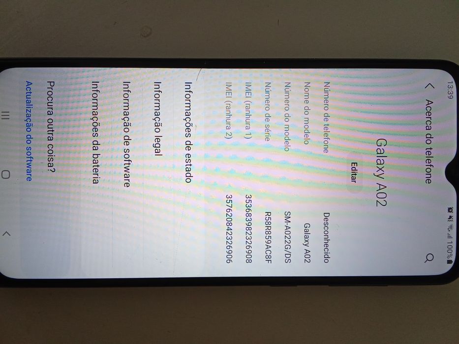 Telemóvel Galaxy A02 bom estado