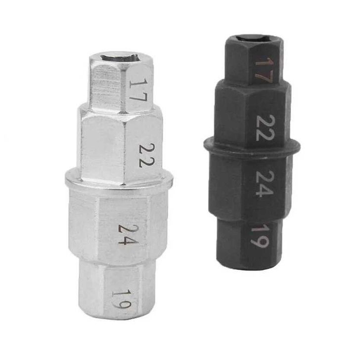 Chave Hexagonal Eixo Moto 4 em 1 - 17/19/22/24mm Aço Cr-V