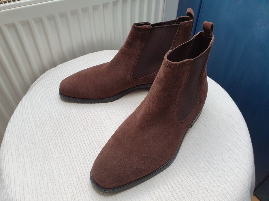 Ecco zamszowe sztyblety chelsea boots roz. 44/45