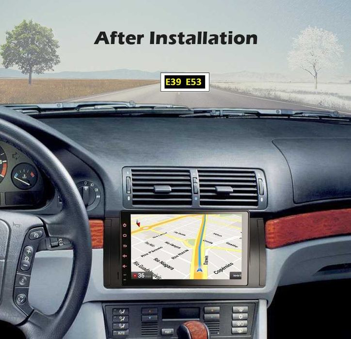 Auto radio 9" BMW E46 E39 53 Android 14 64GB Sem Botões
