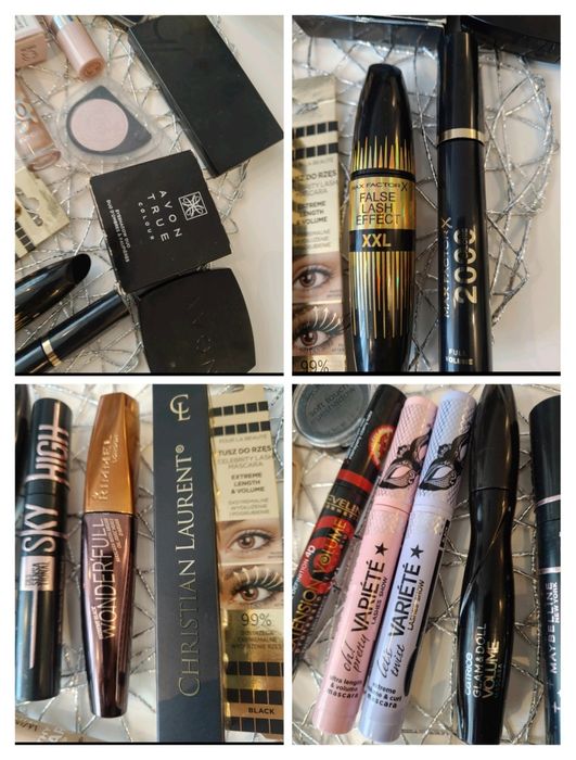 Duży zestaw kosmetyków do makijażu