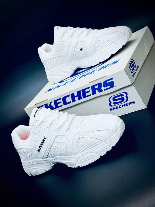 Skechers чоловічі літні•кросовки скічерси шкіряні•кожані літні кроси