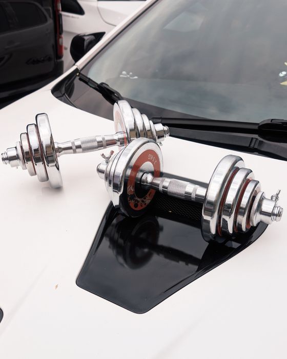 Гантели наборные 20 кг, 15 кг/гантелі набірні хромовані