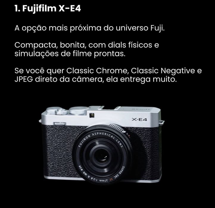 FUJIFILM X-E4 + Objetiva XF18-55MM F2.8-4 R LM OIS ( COMO NOVA )
