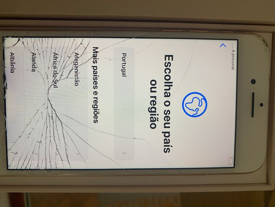 iPhone 8 rosa com caixa e capa ptotectora