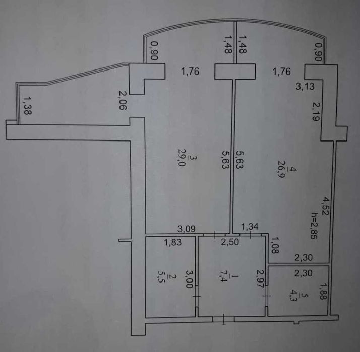ЖК Резиденция, центр, 75 кв.м, можно под Е-Оселя 69000дол.(і1