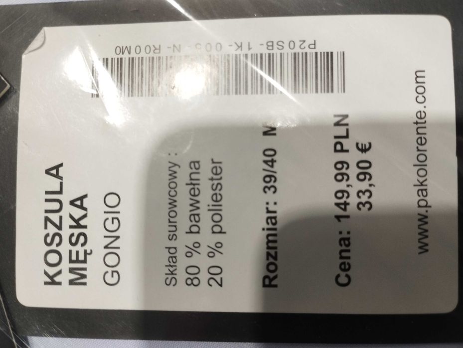 Koszula M Regular Pako Lorente nowa krótki rękaw