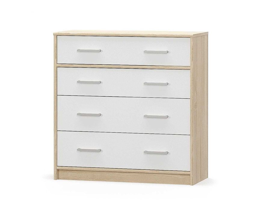 Новий комод Тіпс 4 ш дуб самоа/білий