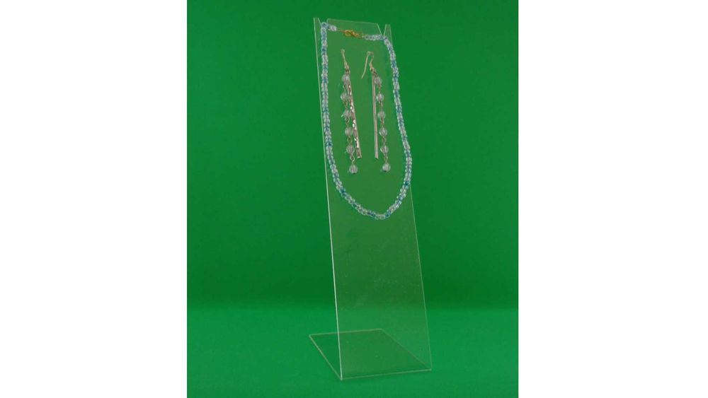 Stojaczki z plexi do ekspozycji łańczuszków,kolczyków kpl.10szt.WysOLX