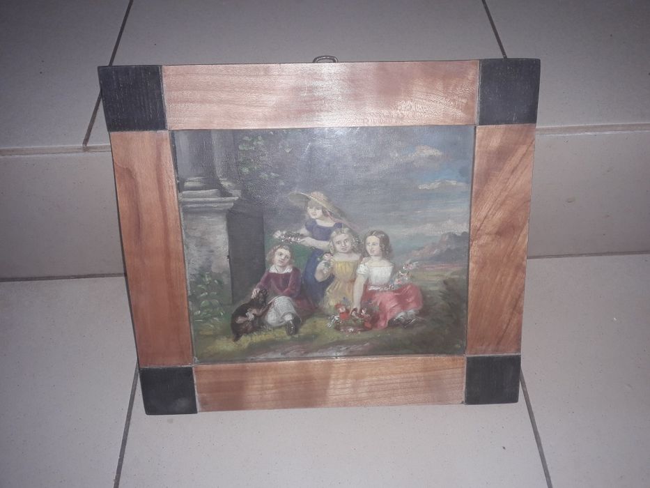 Biedermeier obraz olejny