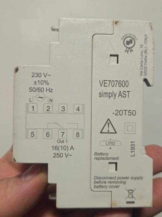 Zegar Sterujący Programowalny, Astronomiczny vemer simply AST VE70600