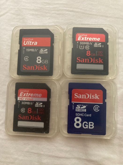 Catões memória sd 8gb Sandisk