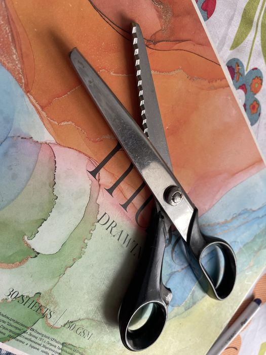 Ножницы для ткани зигзаг профессиональные