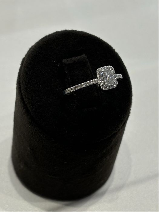 Діамантова обручка каблучка 0.3 ct 750 біле золото