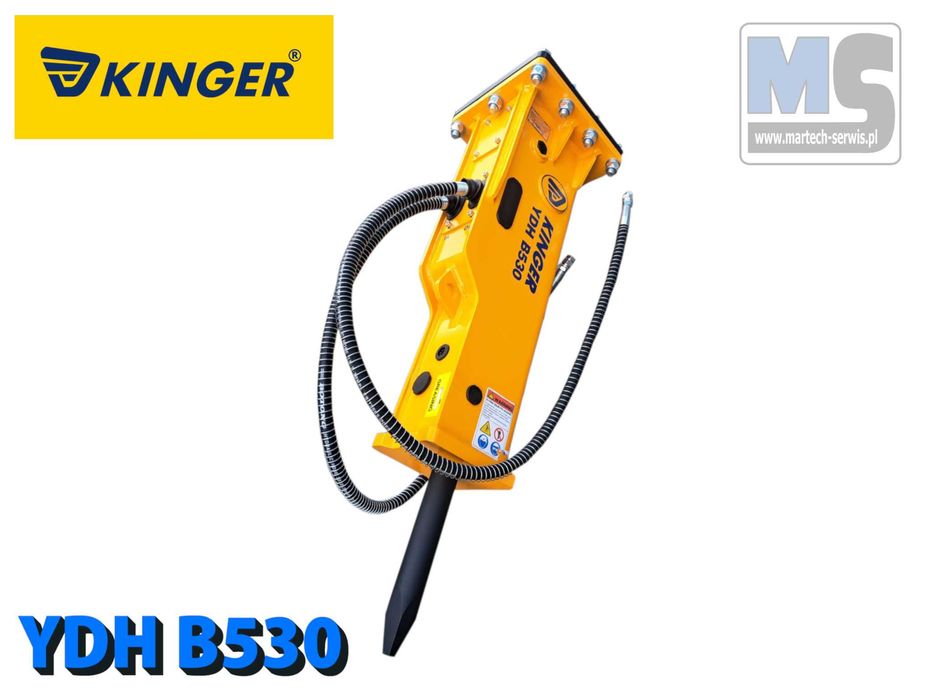 Młot hydrauliczny wyburzeniowy KINGER HB530 205kg do koparki GW 2 lata