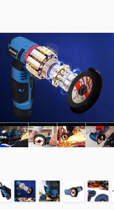 Szlifierka akumulatorowa 2x akumulator 12v 75mm