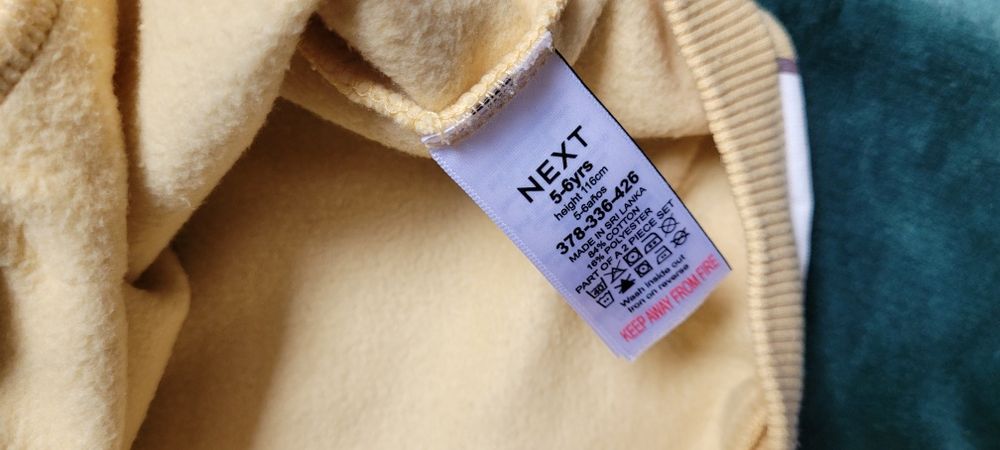 Next komplet legginsy bluza roz 116 Daisy