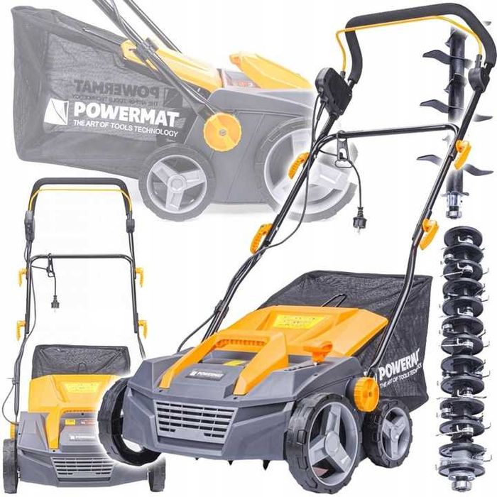 Aerator wertykulator elektryczny 38cm 3w1 2550W z koszem aeracja