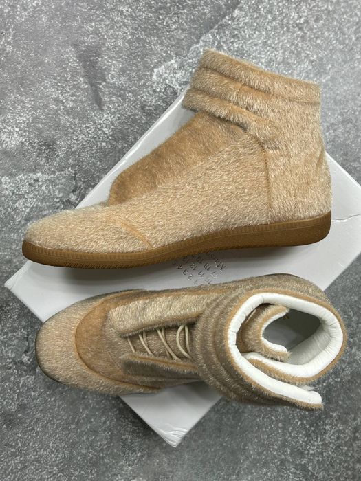 Maison margiela Future fur кеди кеды кросівки бежеві білі 43 42 41