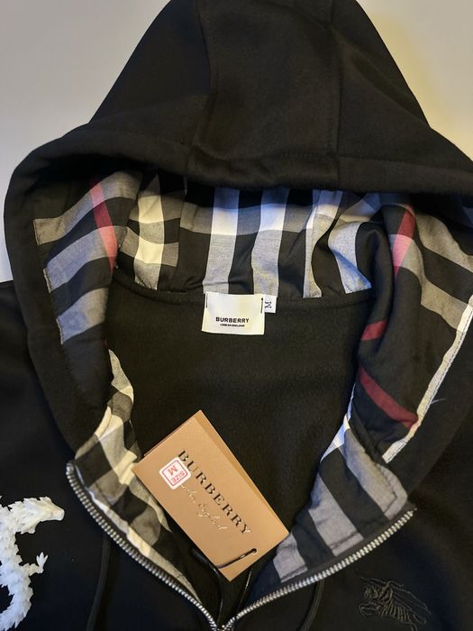 Зіп-Худі від Burberry чорна чоловіча кофта