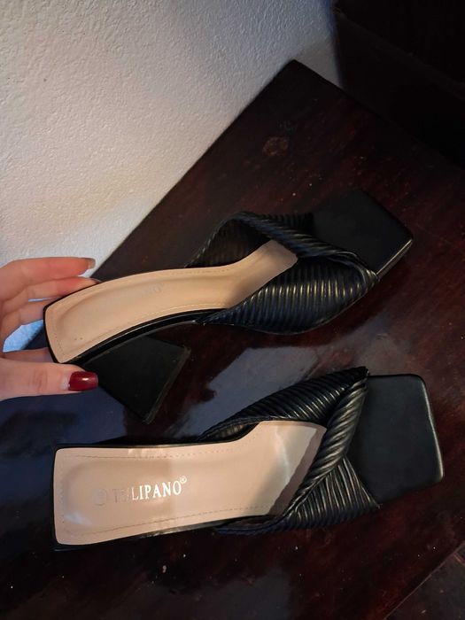 Шльопанці чорні з Італії 38 розмір