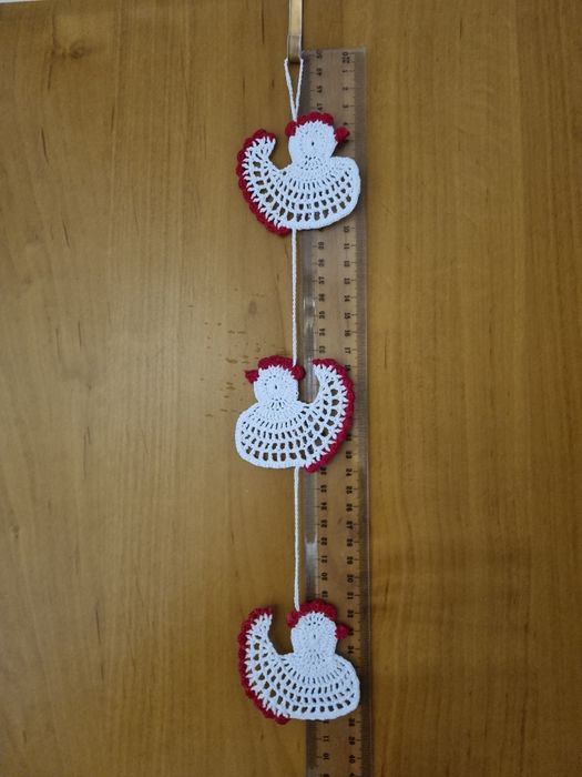 Zawieszki szydełkowe kurki