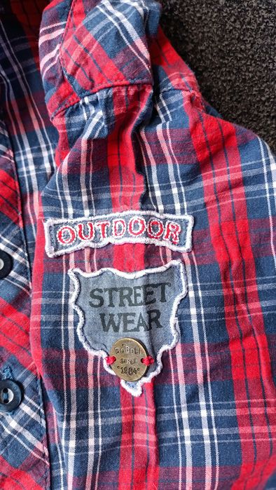 Czerwona koszula w kratę bòboli rozm. 92