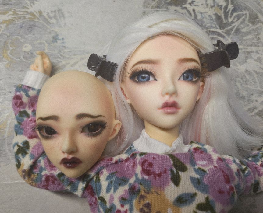 Lalka bjd 1/4 dwie głowy