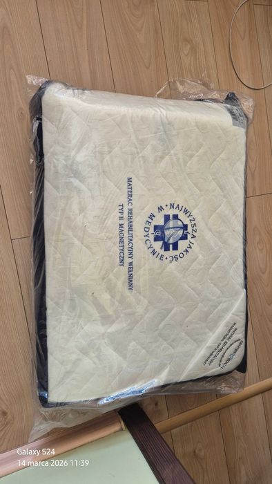 Materac rehabilitacyjny magnetyczny 90x200 typ II wełniany.   NOWY