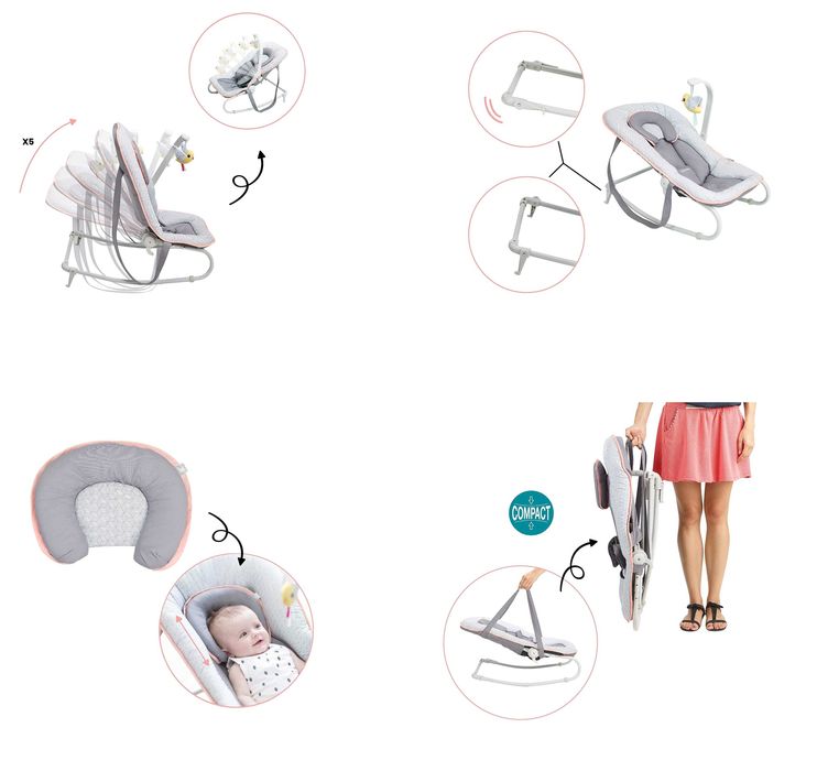 Leżaczek bujaczek Babymoov Graphik