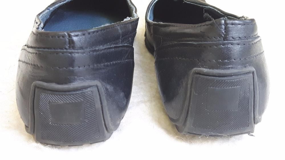 Buty/mokasyny, skóra, czarne rozmiar 40