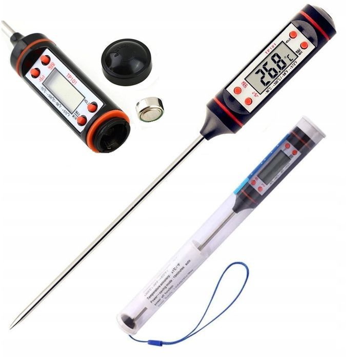 Termometr kuchenny szpilkowy wina grilla mięs cieczy ciast oleju sonda
