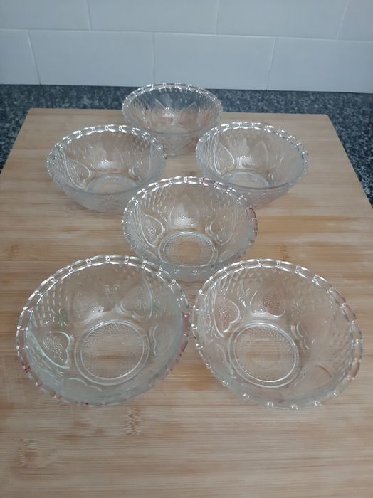 Conjunto de 6 tijelas com textura
