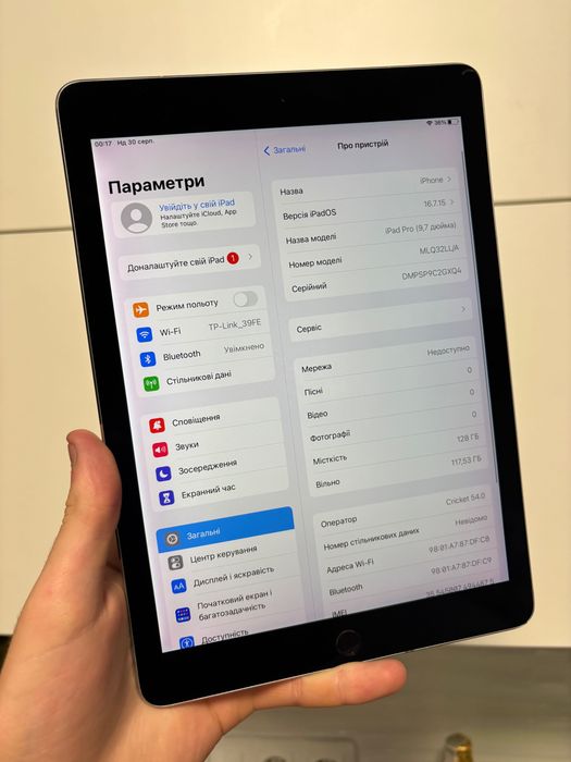 iPad Pro 9.7 128gb всі функції працюють