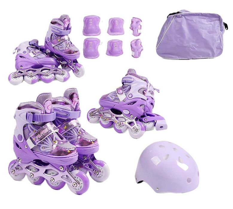 Роликові ковзани розсувні р 27-30,29-33,34-38 з шоломом і захистом