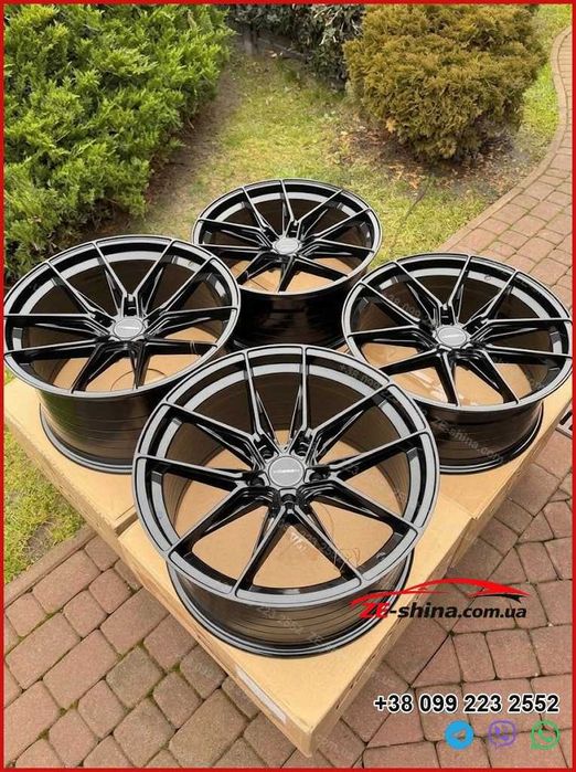 Диски Vossen R21 5x112 Різноширокі ET28/42 BMW X5 G05 X6 G06 Ковані Гібридні Black