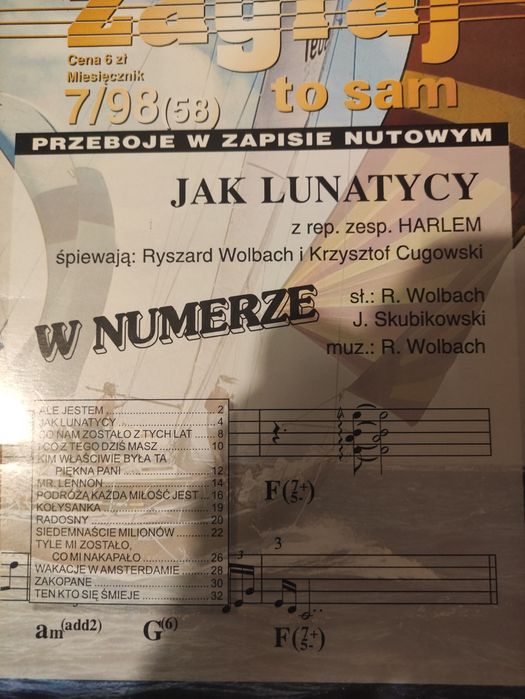 Ksiazki z piosenkami i nutami Zagraj to sam