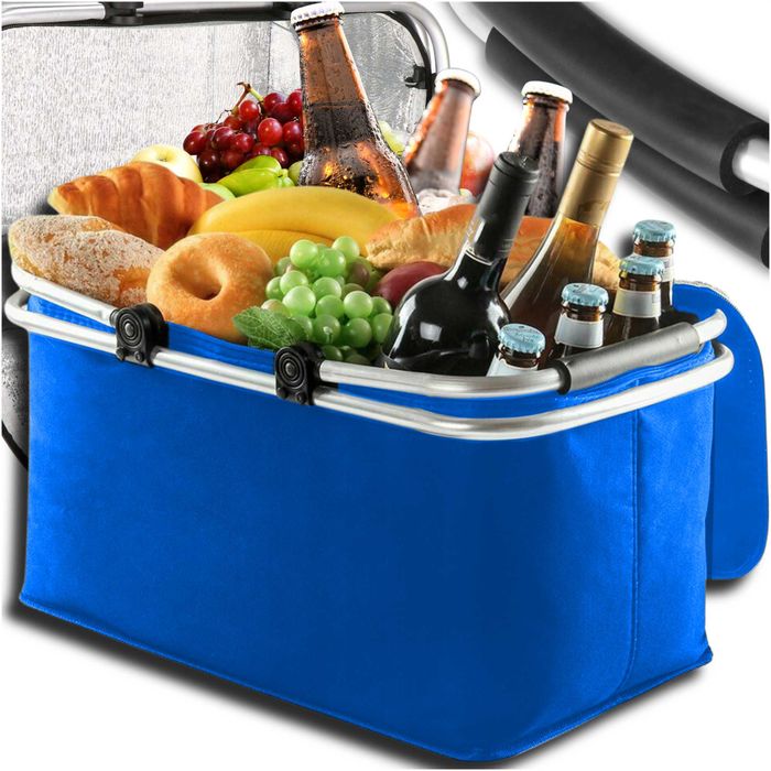 KOSZYK PIKNIKOWY Składany TERMICZNY Turystyczny Kosz Na Zakupy