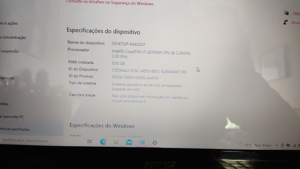 Portátil gaming MSI