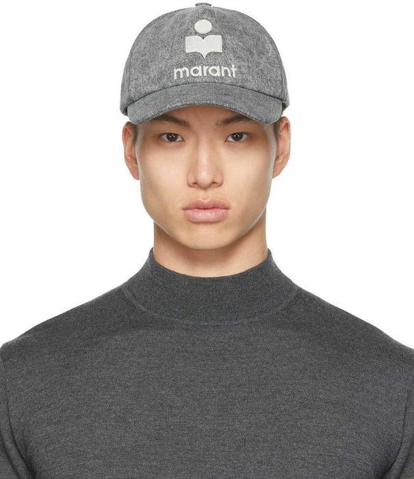 Кепка Isabel Marant Tyron cotton baseball cap Washed Grey