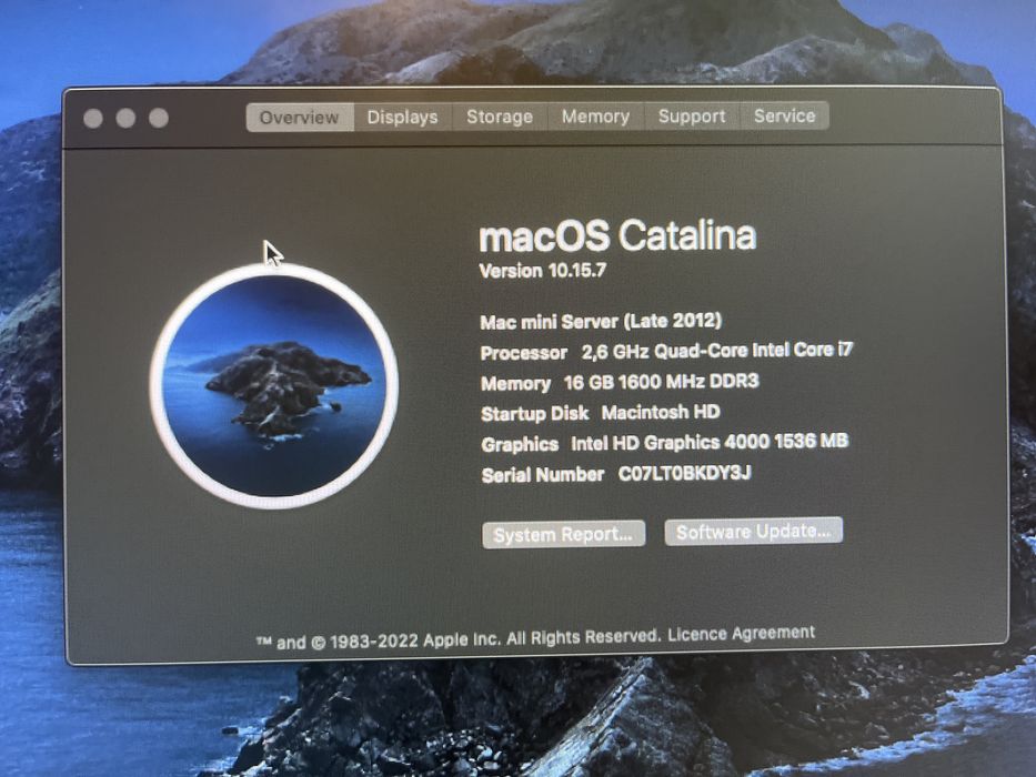 Apple Mac Mini i7 16Gb RAM 240Gb SSD