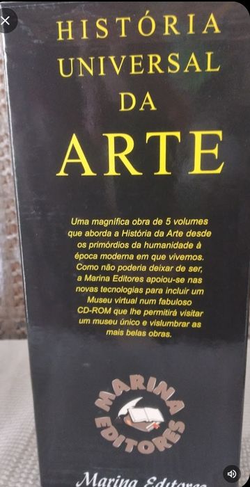 História Universal da Arte - 5 livros novos oferta de estojo com CD