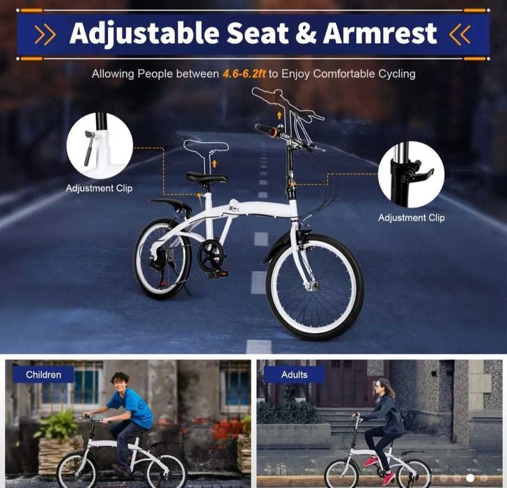 Nowy 6-biegowy rower składany