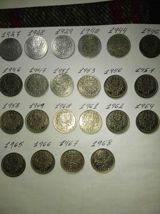22 Moedas 50 Centavos