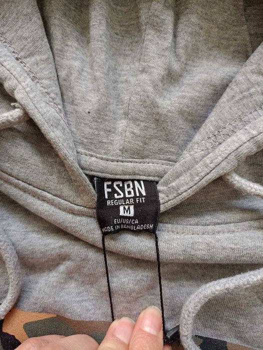 Bluza z kapturem szara fuck FSBN rozmiar M