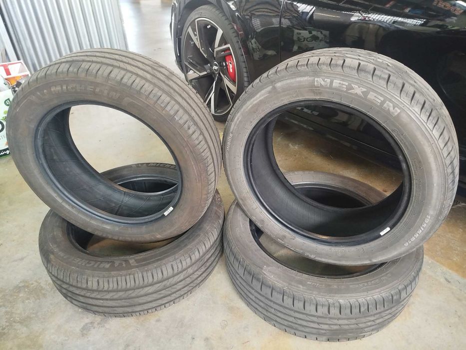 4 pneus 195 55 R16 COMO NOVOS-BARATOS